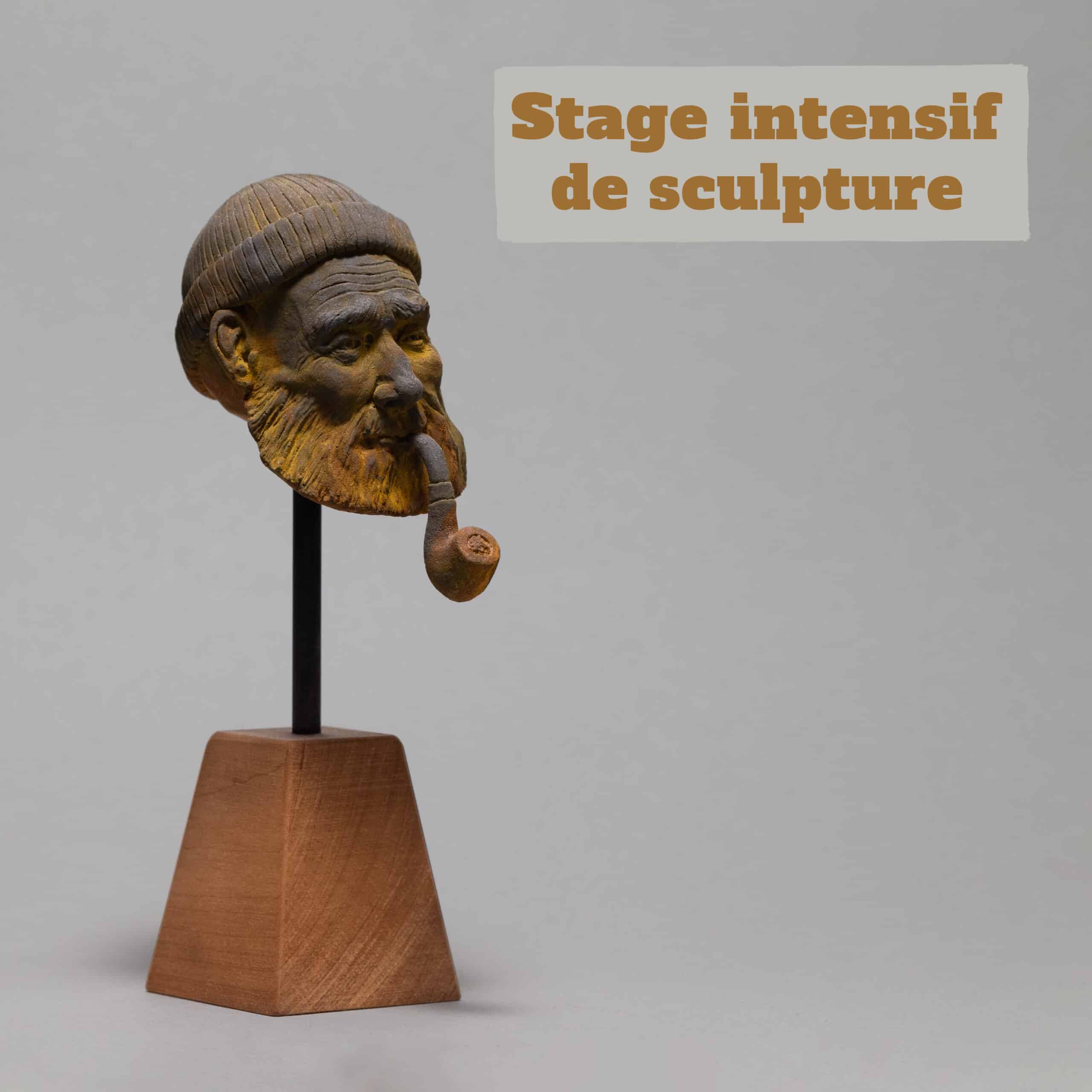 flyer pour la promotion du stage intensif de sculpture en décembre 2022, version mini